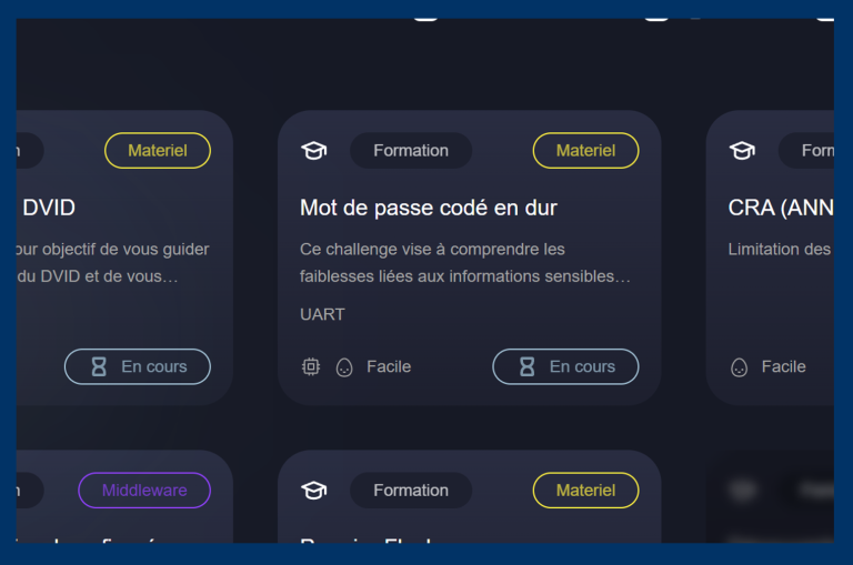 Secrets dans le firmware embarqué - trainings DVID